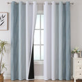Stone Blue and Greyish White Blackout Curtains by ESTELARTEXTILER