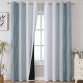 Stone Blue and Greyish White Blackout Curtains by ESTELARTEXTILER