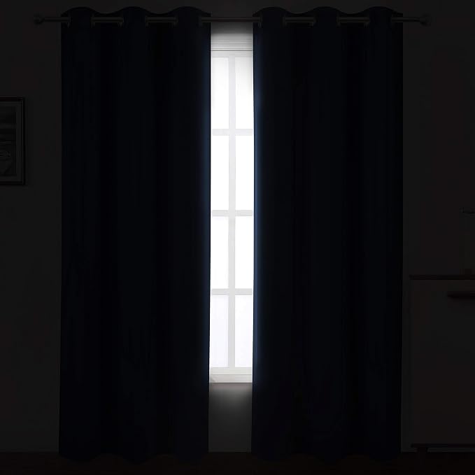 Blackout Curtains 42 x 84 inch/Navy Curtains Set of 2 Panels/Thermal Insulated - Image 3