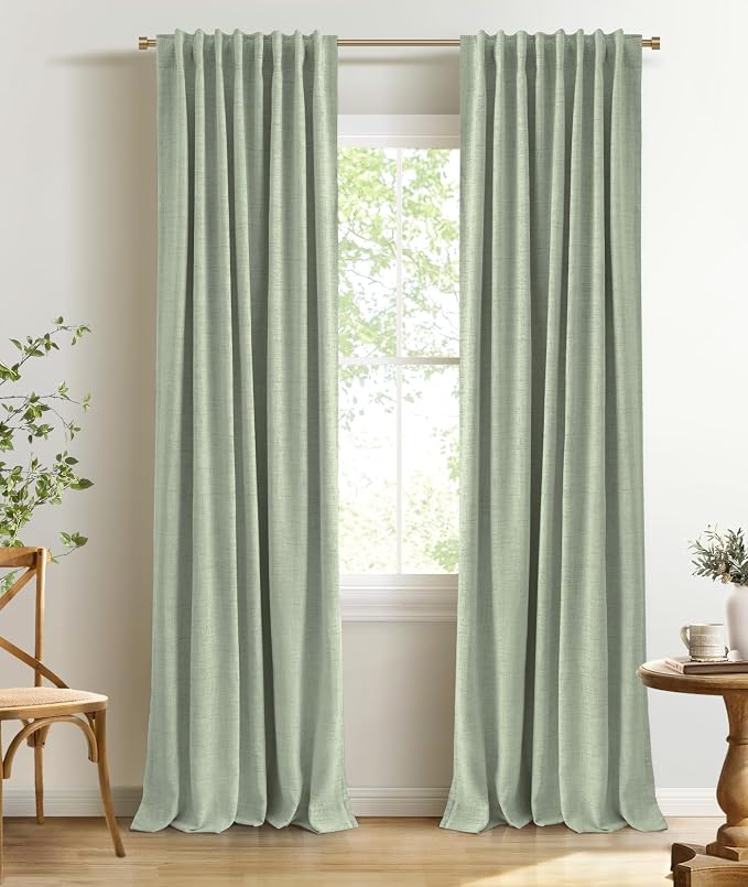 INOVADAY 100% Blackout Linen Curtains by INOVADAY