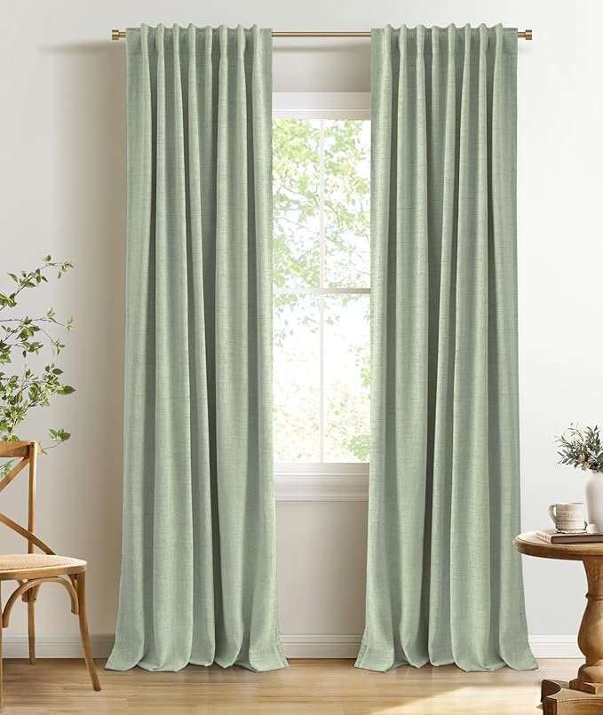 INOVADAY 100% Blackout Linen Curtains by INOVADAY