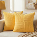 Fancy Homi 2 Packs Yellow Decorative Throw Pillow Covers 22x22 Inch by Fancy+Homi