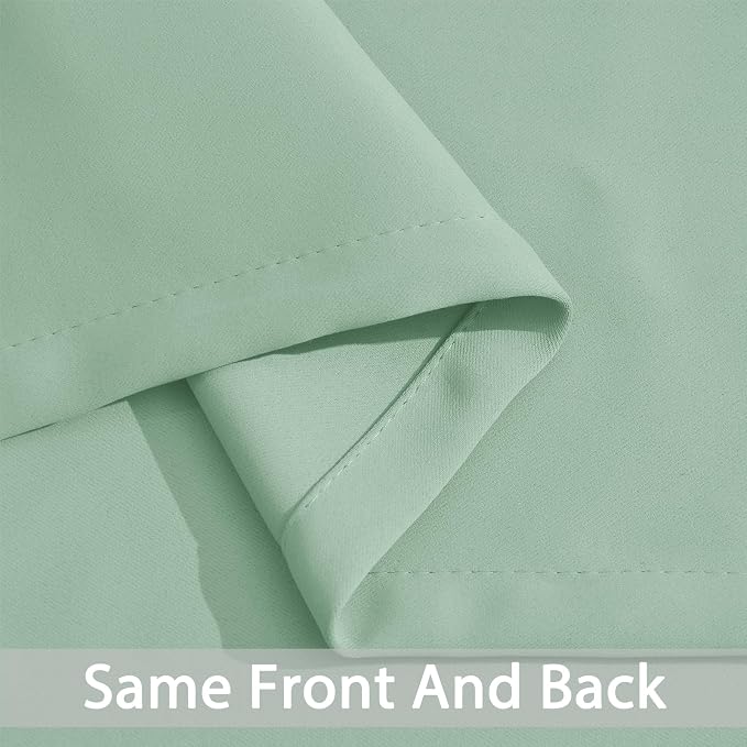 Yakamok Room Darkening Curtains 52x84 inch Light Sage Green-Living Room | 2 - Image 4