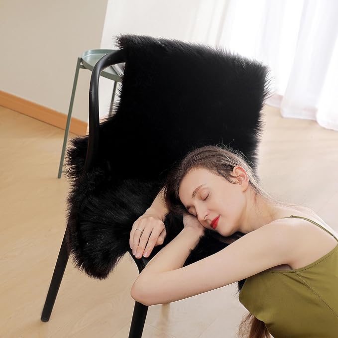 linmopm Faux Fur Sheepskin Rug, 2x3 ft | Shag Fluffy Fuzzy, High-Density Cushion - Image 4