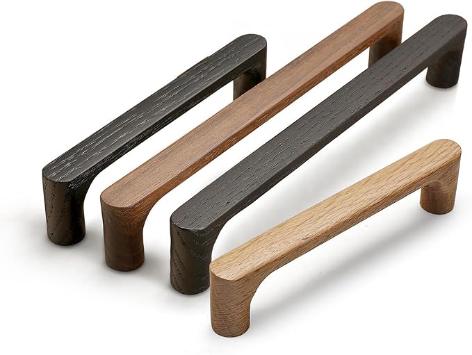 Burlywood Round 5 in 4 pcs Wooden Drawer Pulls Handle pulls for cabinets Kitchen Cabinet Drawer pulls Cabinet Door Pull