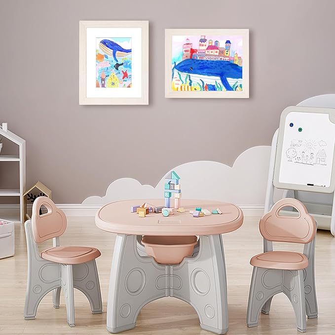 KINLINK 8.5x11 Kids Art Frames Set of 2, Solid Wood Kids Artwork Frames Changeable with Acrylic Front Opening Holds 150 Pictures, Art Frame for Kids Artwork with Mat or without Mat, White Wood