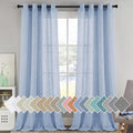 H.VERSAILTEX Linen Curtains Flax Linen Blended Curtain Panels by HVERSAILTEX