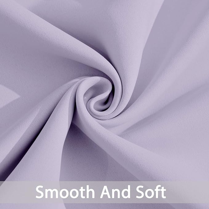 Yakamok Room Darkening Curtains 52x108 inch Length Lilac-Living Room | 2 panels - Image 4
