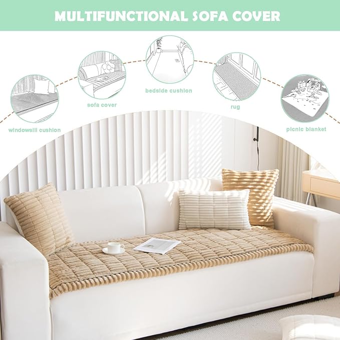 ZQFFB Couch Cover for Dogs Washable Non-Slip Pet Friendly Sofa Protector | - Image 3
