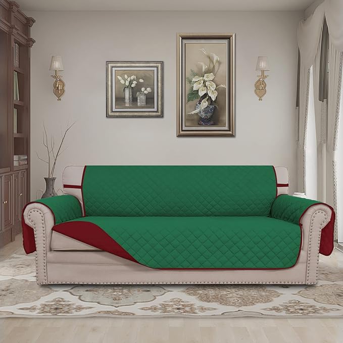 Easy-Going Reversible Couch Cover, 3 Cushion Sofa, Washable Slipcover - Image 2