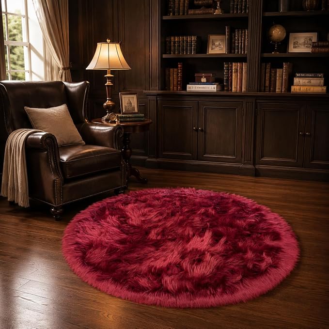 EasyJoy Faux Sheepskin Rug, Fluffy Faux Fur Rug, Ultra Soft Shag Area Rug - Image 6