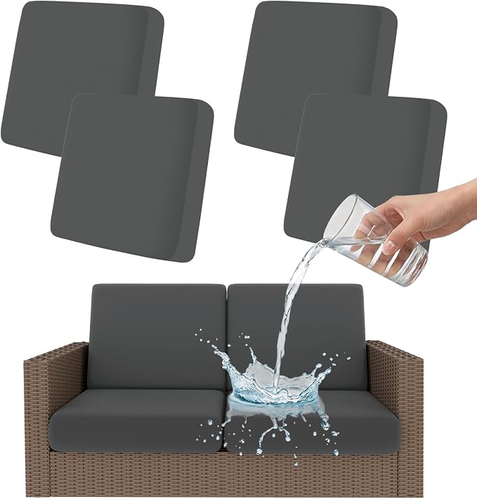 Smiry Waterproof Patio Cushion Covers, Stretch Outdoor Furniture Covers | Couch by Smiry