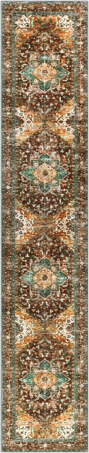 Yamaziot Washable Runner Rug, 2x10 Non-Slip Boho Hallway Kitchen Rug | Stain - Image 7