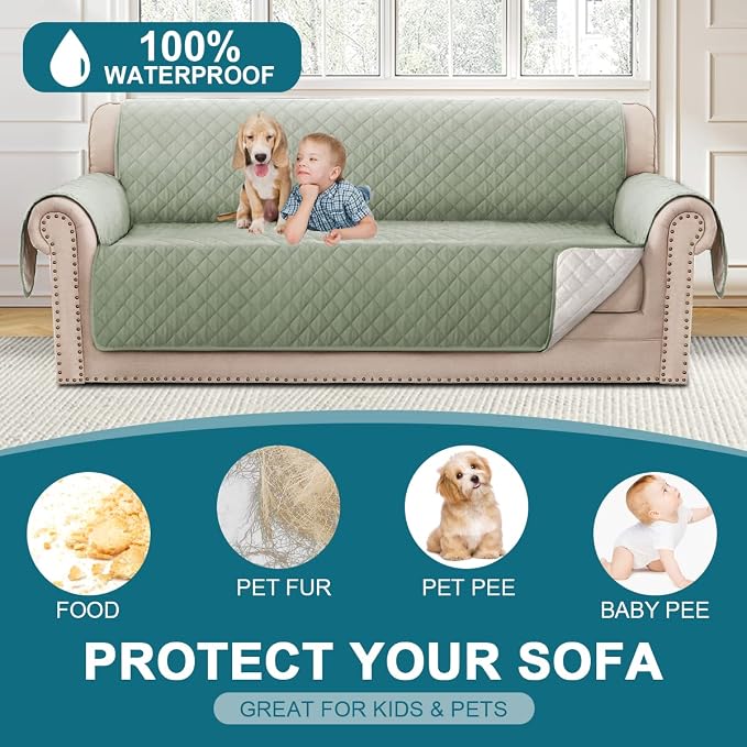 Turquoize 100% Waterproof Sofa Covers Couch Cover Sofa Cover - Image 2