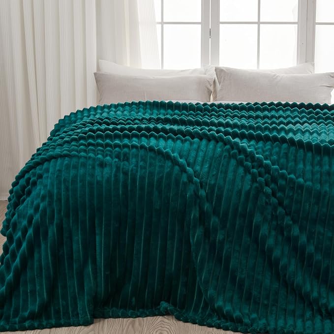 NEWCOSPLAY Fleece Ribbed Cozy King Blanket by NEWCOSPLAY