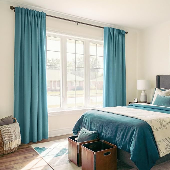 Faux Linen Total Blackout Curtains - Image 6