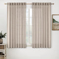 MIULEE Natural Linen Curtains 52x45 Inch Length by MIULEE