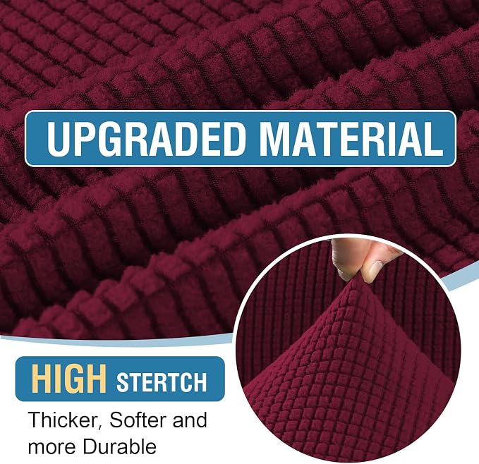 H.VERSAILTEX Sectional Couch Covers 6 Pieces Stretch Sofa Covers - Image 4
