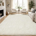 PLHXFR 9x12 Area Rugs Living Room: Fluffy Bedroom Rug Shag Carpet White | by PLHXFRSoftAreaRugs