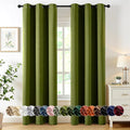 MIULEE Blackout Curtains for Bedroom 2 Panel 40"x72" Long Light Olive Green | by MIULEE