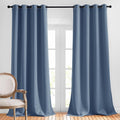 NICETOWN Stone Blue Blackout Curtains 96 inches Long, Grommet Thermal Insulated by NICETOWN