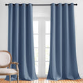 NICETOWN Stone Blue Blackout Curtains 90 inches Long, Grommet Thermal Insulated by NICETOWN