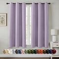 MIULEE Blackout Curtains for Bedroom 2 Panels 40 x 45 Inch Long Lilac | Thermal by MIULEE
