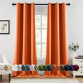 MIULEE Fall Blackout Curtains for Bedroom 2 Panels 40 x 90 Inch Long Orange | by MIULEE