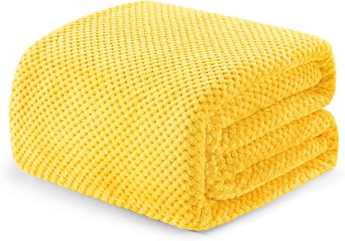 Exclusivo Mezcla Soft Waffle Fleece Bed Blanket Queen Size, Cozy Flannel by ExclusivoMezcla