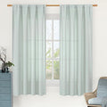 Light Filtering Linen Curtains 63 Inch Length by LAMIT