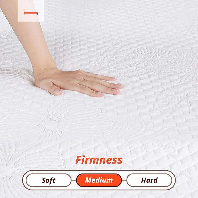 PrimaSleep Full Mattress, 8 Inch Gel Memory Foam Mattress, Gel Infused for Comfort and Pressure Relief, CertiPUR-US Certified, Bed-in-a-Box, Medium Firm, Full Size