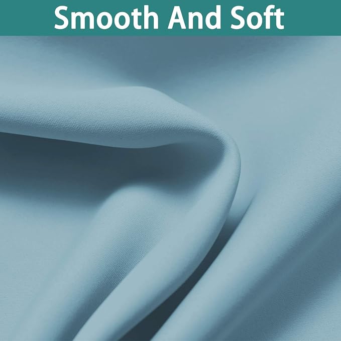 Yakamok Sky Blue 100% Blackout Curtains 72 Inches Long 52" Wide 2 Panel | - Image 7