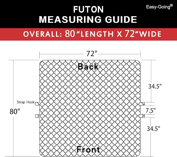 Easy-Going Reversible Couch Cover, Large Futon Sofa, Water Resistant Furniture - Image 6