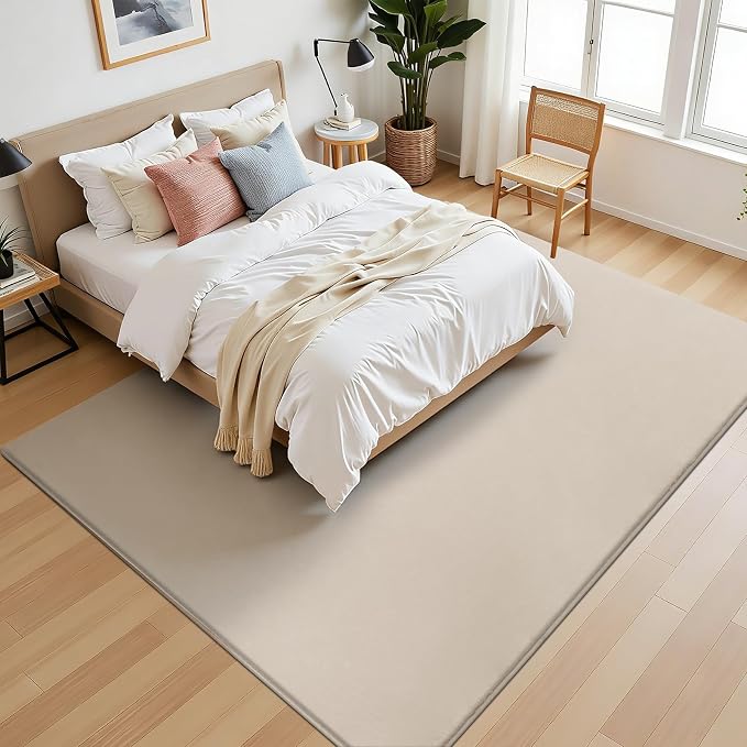 SHACOS Ultra Soft 6x9 Faux Rabbit Fur Rug - Image 9