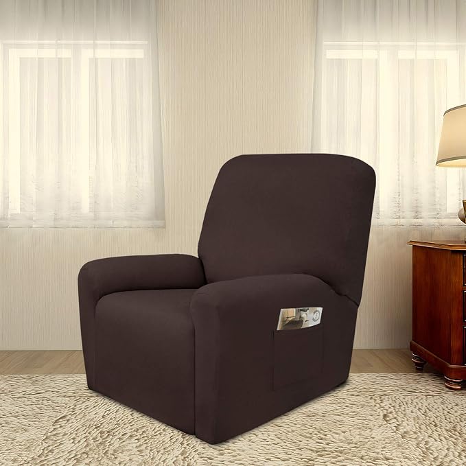 PureFit Stretc Recliner Chair Covers Fleece Soft Couch Covers - Image 2