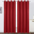 Blackout Curtains 52 x 84 inch/Bright Red Curtains Set of 2 Panels/Thermal by Lemomo