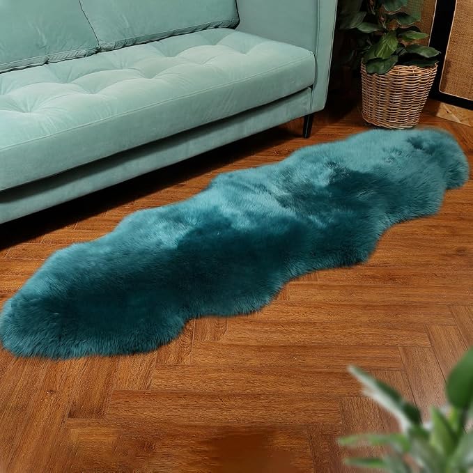 IRIWOOL Premium Genuine Fur Sheepskin Rug Real Australia Sheepskin Natural - Image 6