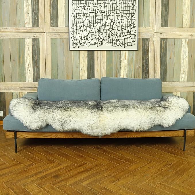 LLB Genuine Sheepskin Area Rug Wool Rug Fur Carpet Fluffy Shaggy Fur Rug - Image 3