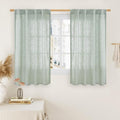 Small Window Linen Curtains 45 Inch Length by LAMIT