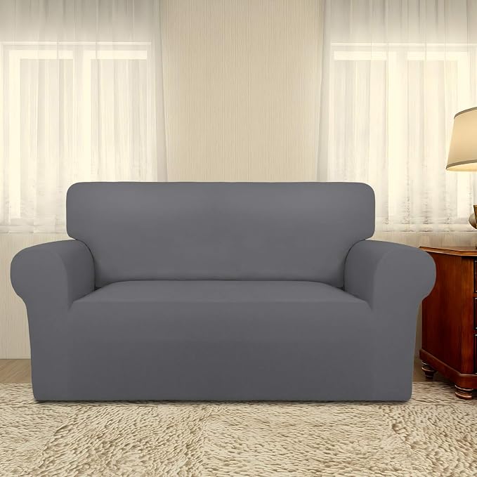 PureFit Stretch Loveseat Covers Fleece Couch Covers - Image 2