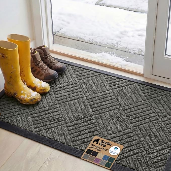 GORILLA GRIP 100% Waterproof All-Season WeatherMAX Doormat, US Designed Natural by Unknown