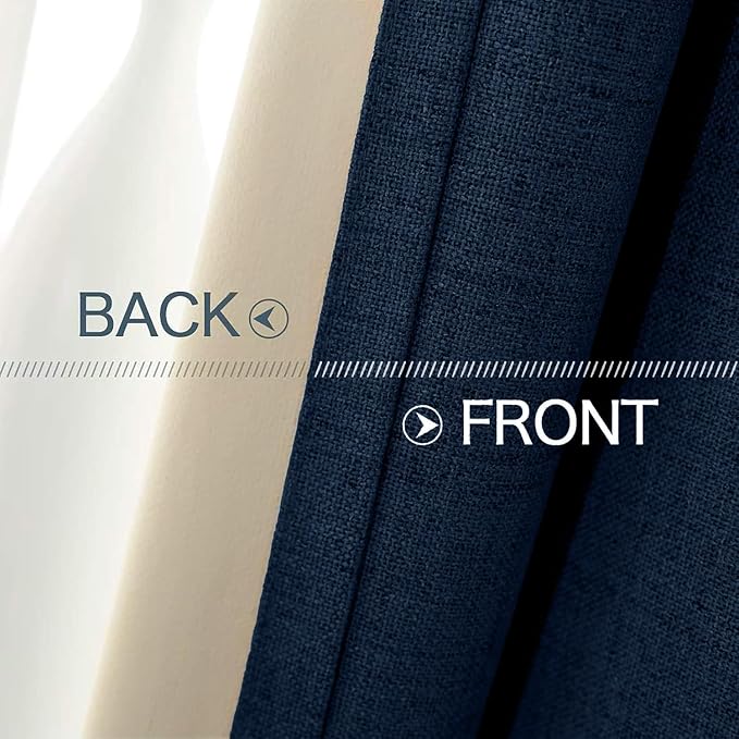 MIULEE 100% Blackout Linen Curtains - Image 6