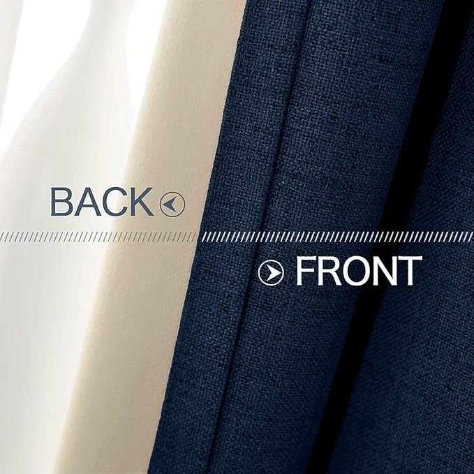 MIULEE 100% Blackout Linen Curtains - Image 6