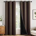 MIULEE Chocolate Brown 100% Blackout Curtains by MIULEE