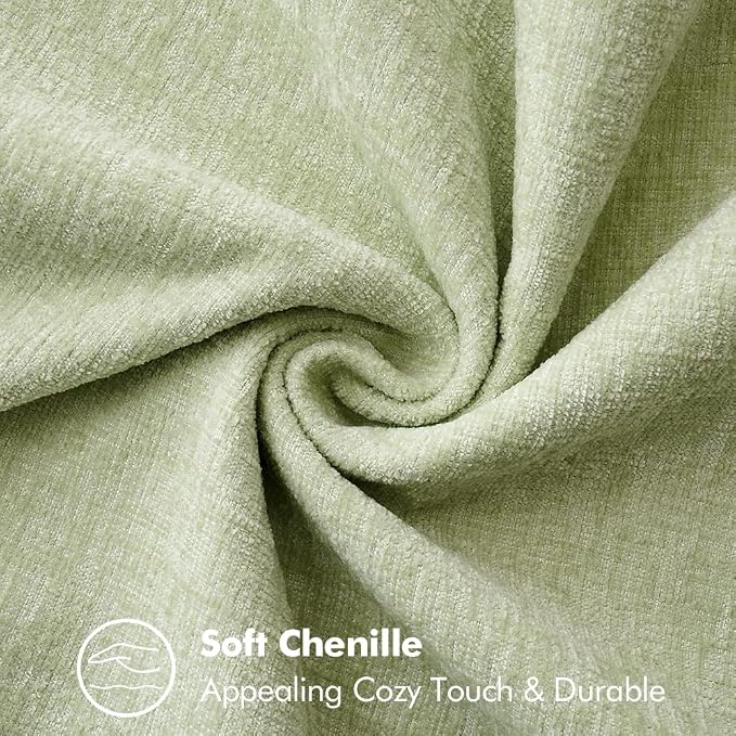 MIULEE Decorative Couch Throw Pillow Covers 20x20 Inch Light Green 2 Pack | - Image 4