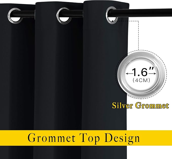 NICETOWN Black Curtains for Boys Room - Image 2