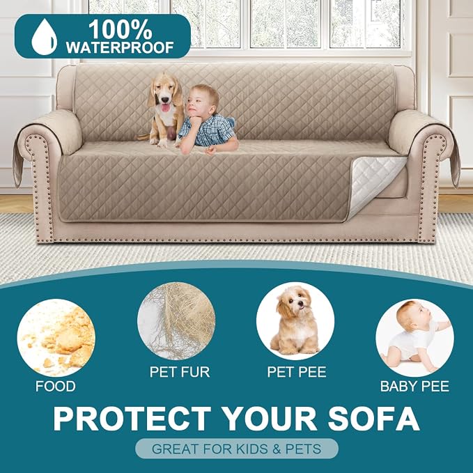 Turquoize 100% Waterproof Sofa Covers Couch Cover Sofa Cover - Image 2