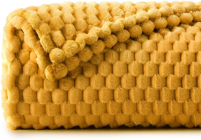 BEDELITE Mustard Yellow Throw Blanket - Image 11