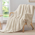 BEDELITE Ribbed Fleece Throw Blanket by BEDELITE