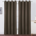 Blackout Curtains 66 x 84 inch/Chocolate Brown Curtains Set of 2 Panels/Thermal by Lemomo